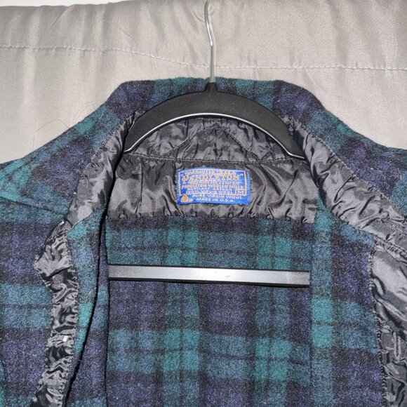 Vintage PENDLETON 100% Virgin Wool Authentic Black Watch Tartan Shirt Mens M - Picture 13 of 13